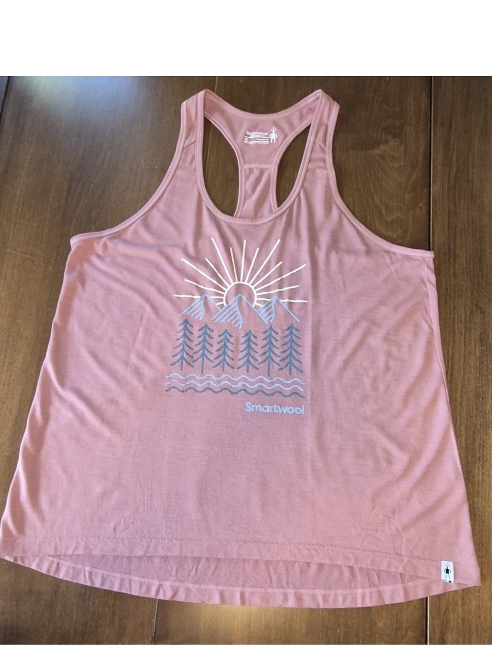 Smartwool Women's XL Pink Graphic Racerback Tank Top